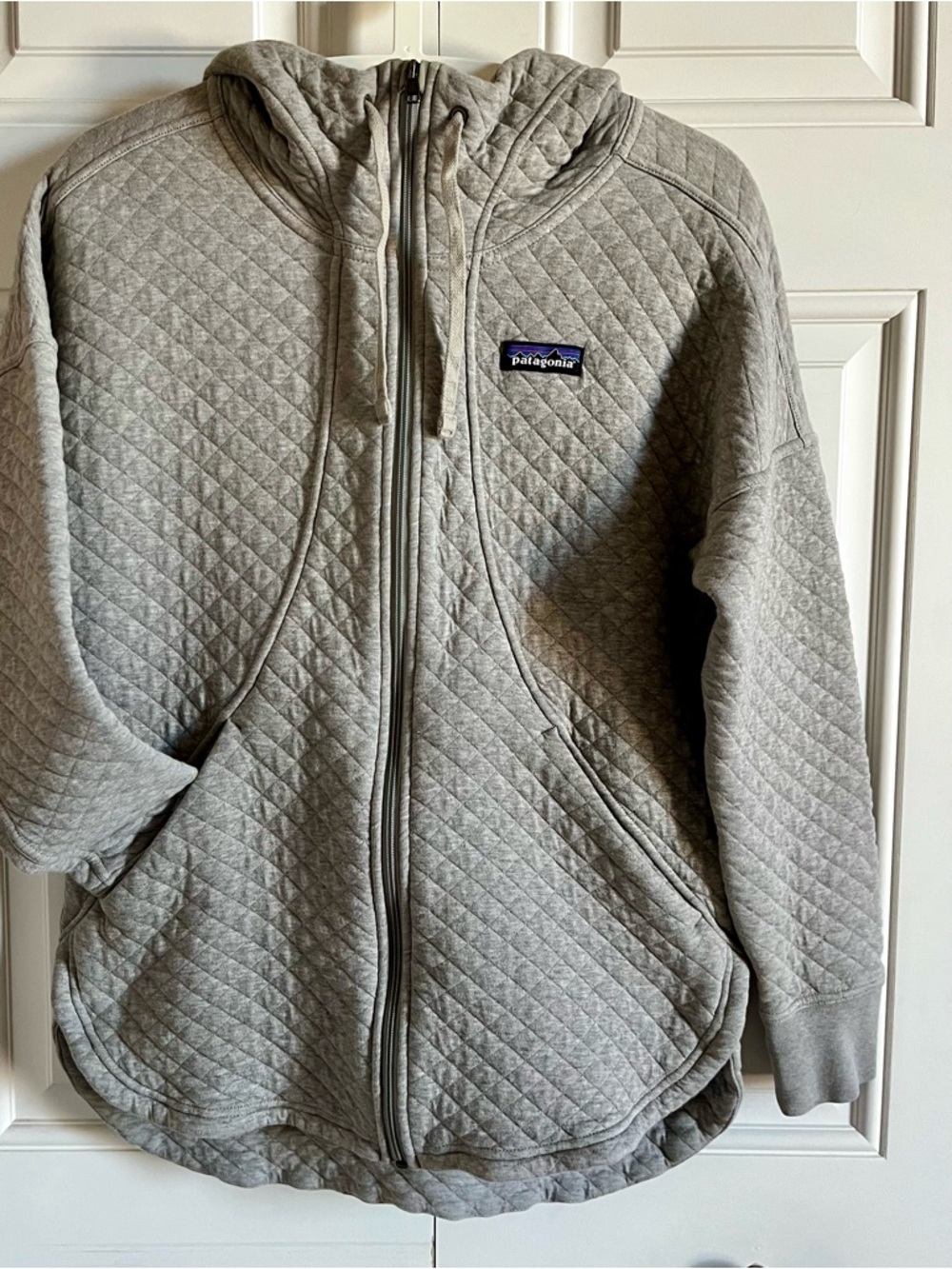Patagonic Women Organic Cotton Quilt Zip Hoodie EUC - Picture 2 of 6